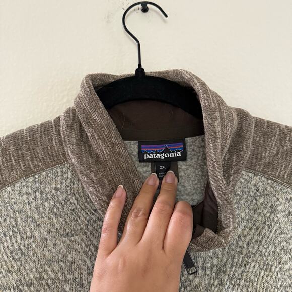 Patagonia Better Sweater 1/4 Zip Fleece Pullover BLPA Brown Gray XXL - Picture 4 of 7
